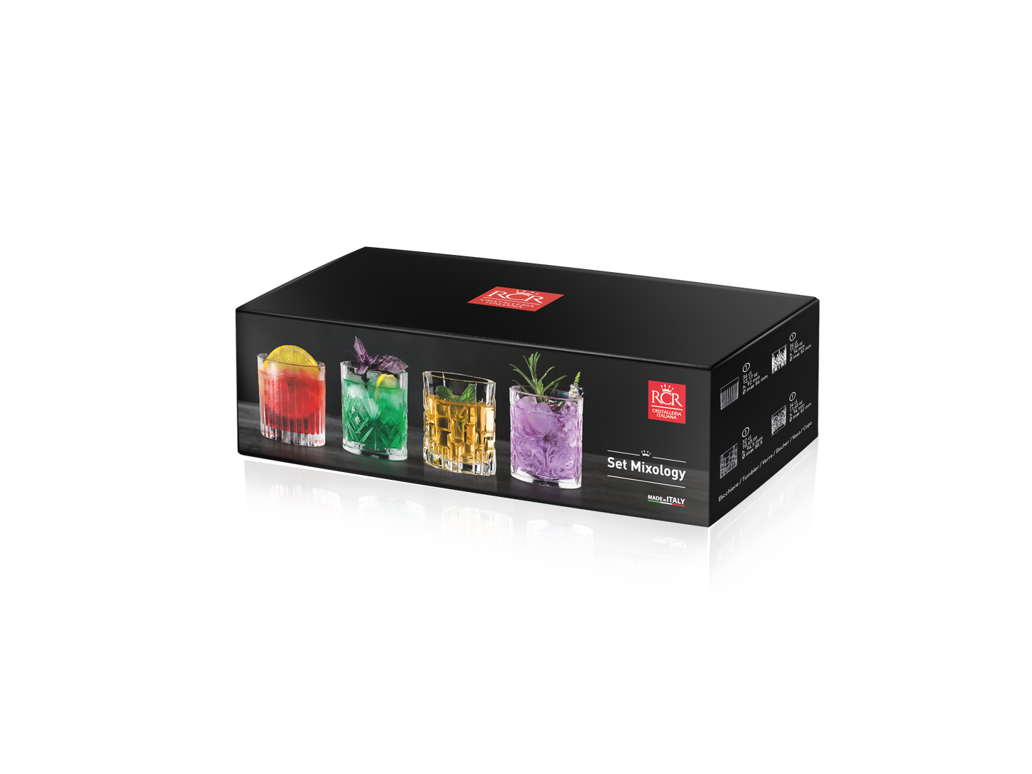 RCR Mixology Tumbler Glas - 4er Set