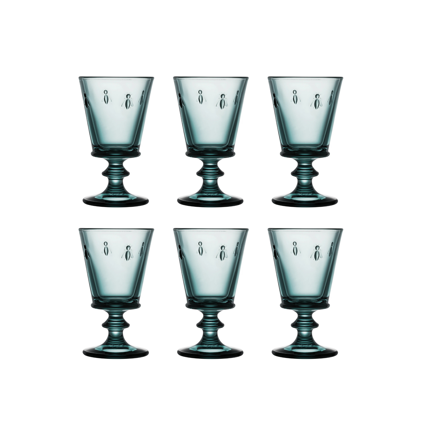 La Rochère Abeille Wijnglas Blauw 24 cl - Doos 6 stuks - 123Glaswerk