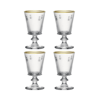 La Rochère Abeille Wijnglas Goudrand 24 cl - Doos 4 stuks - 123Glaswerk