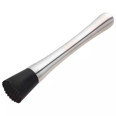 Bar Professional Muddler 26,5 cm Kunststof-rvs Zwart Zilver