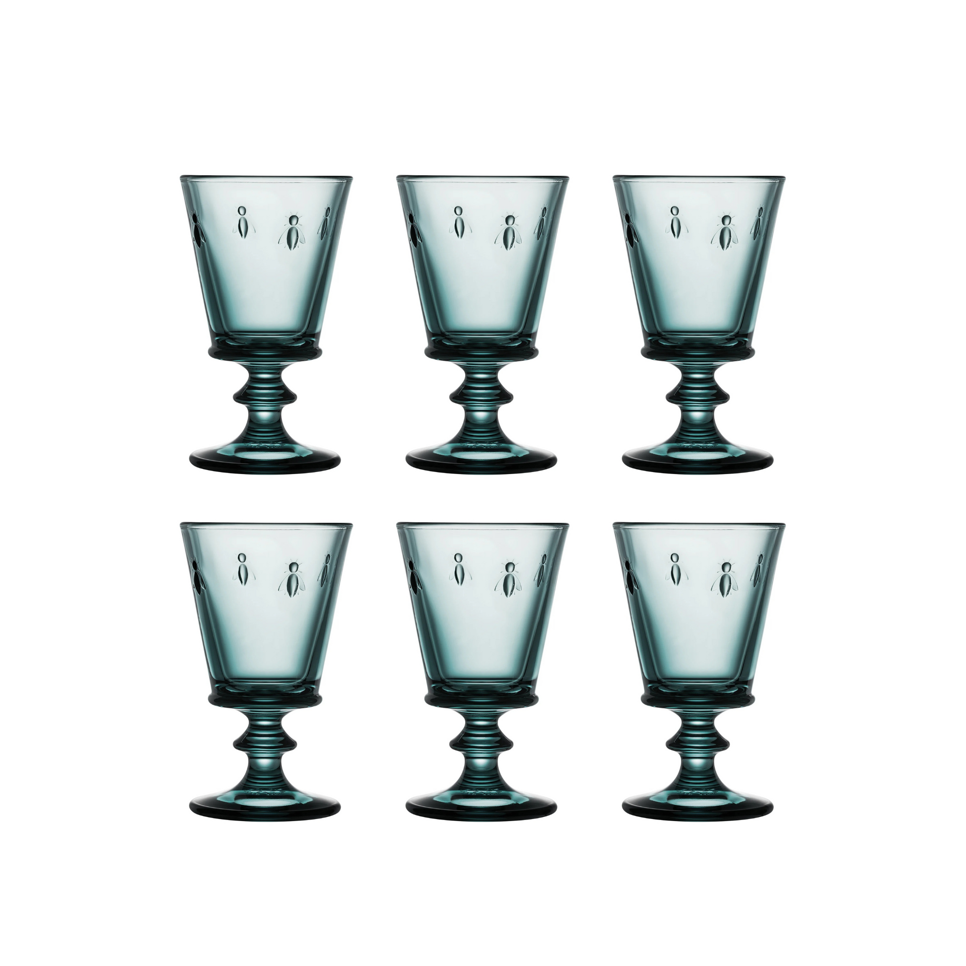 La Rochère Abeille Wijnglas Blauw 24 cl - Doos 6 stuks - 123Glaswerk