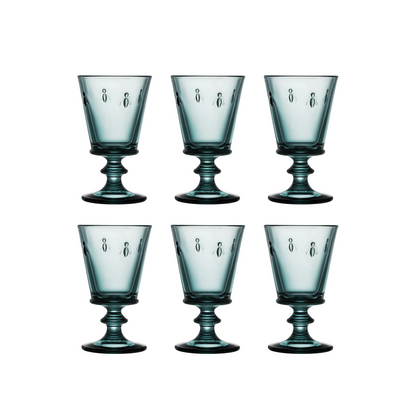 La Rochère Abeille Wijnglas Blauw 24 cl - Doos 6 stuks - 123Glaswerk