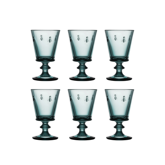 La Rochère Abeille Wijnglas Blauw 24 cl - Doos 6 stuks - 123Glaswerk