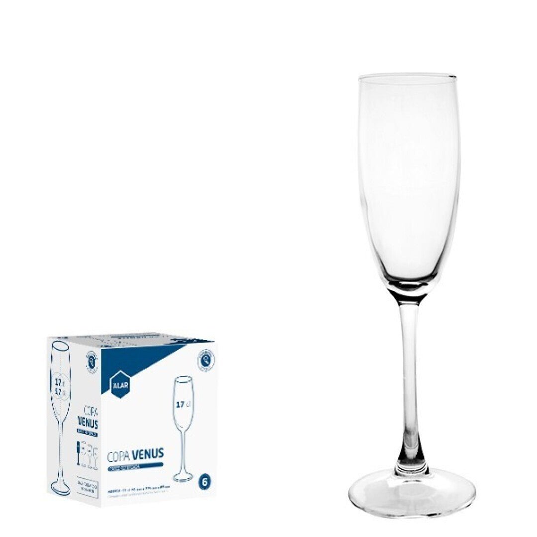 Alar Venus Champagneflute 17 cl - Doos 6 stuks - 123Glaswerk