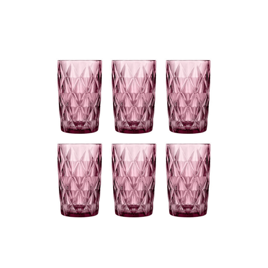 Cok Escorial Longdrinkglas Roze 40 cl - Doos 6 stuks - 123Glaswerk