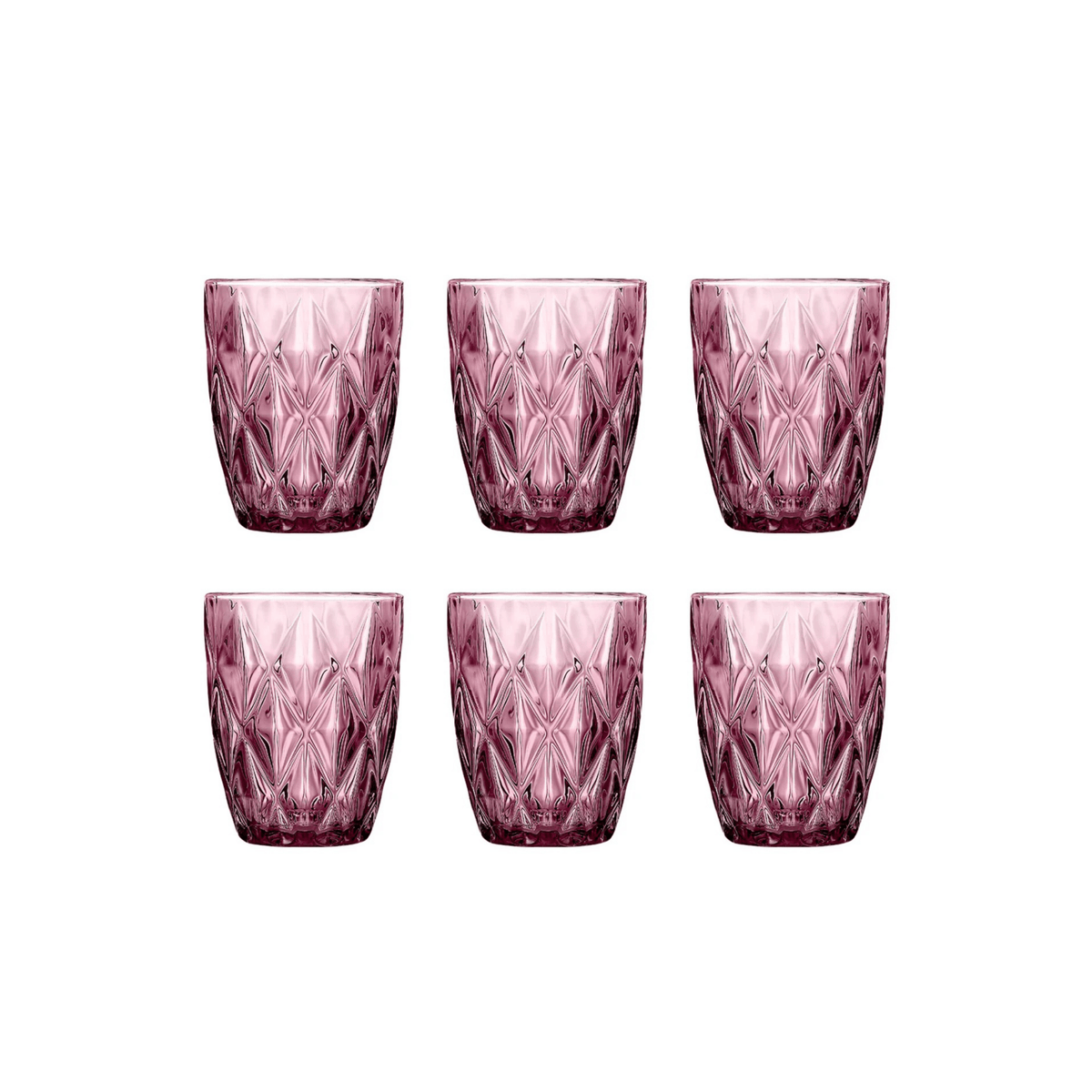 Cok Escorial Tumbler Glas Pink 30 cl - 6er Box