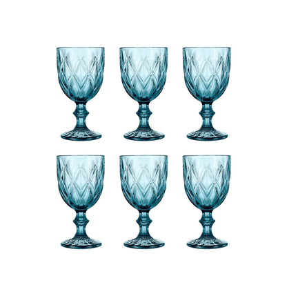 Cok Escorial Wijnglas Blauw 25 cl - Doos 6 stuks - 123Glaswerk