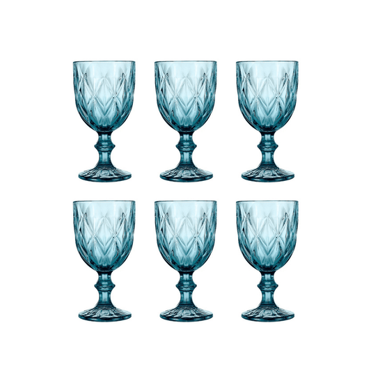 Cok Escorial Wijnglas Blauw 25 cl - Doos 6 stuks - 123Glaswerk