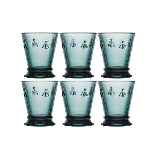 La Rochère Abeille Tumblerglas Blauw 26 cl - Doos 6 stuks - 123Glaswerk