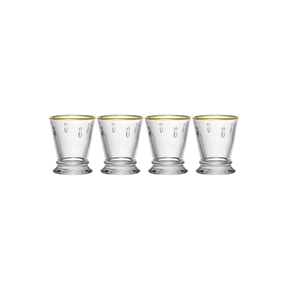 La Rochère Abeille Tumblerglas Goudrand 26 cl - Doos 4 stuks - 123Glaswerk
