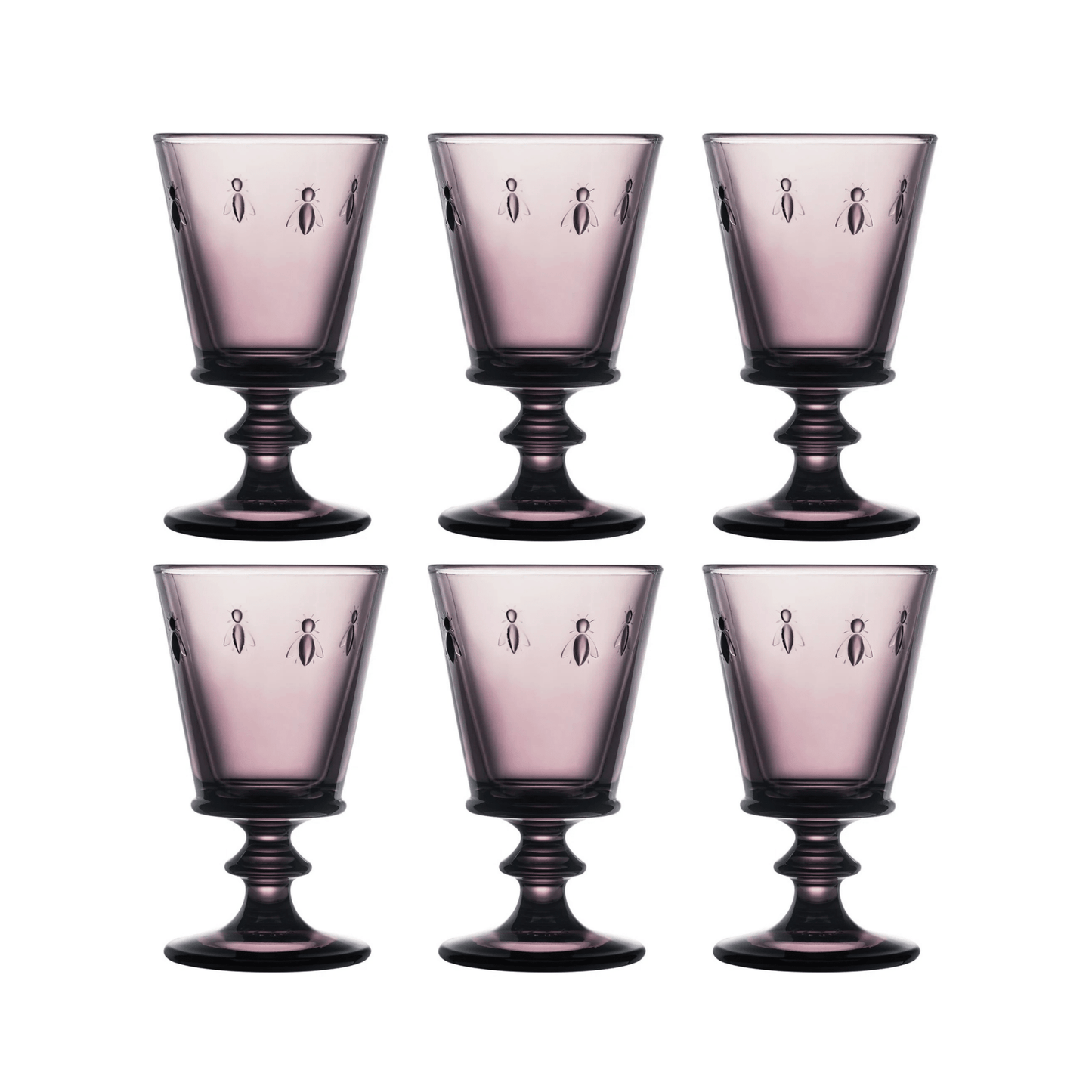 La Rochère Abeille Wijnglas Aubergine 24 cl - Doos 6 stuks - 123Glaswerk