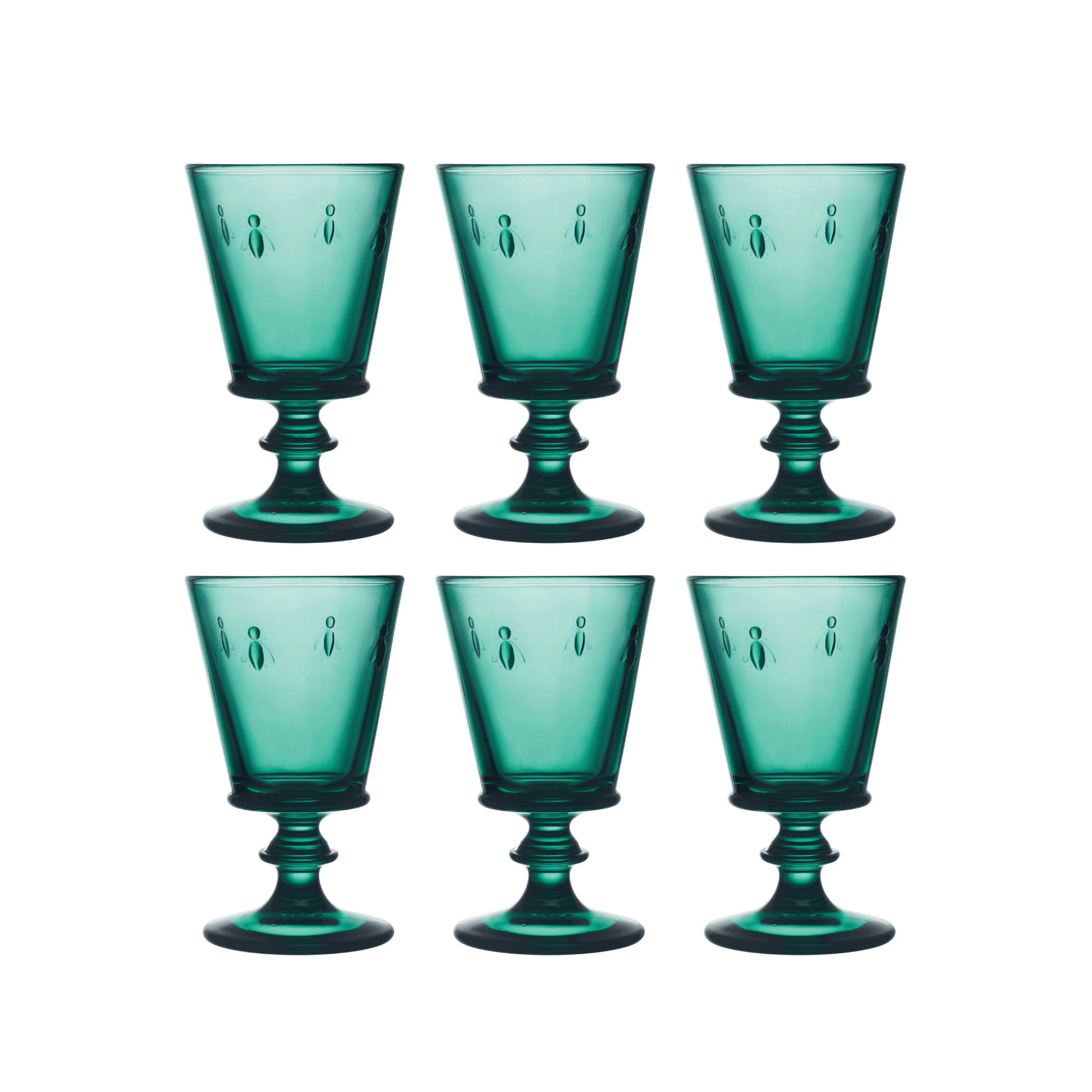La Rochère Abeille Wijnglas Blauw 24 cl - Doos 6 stuks - 123Glaswerk