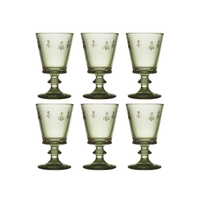 La Rochère Abeille Wijnglas Olijfgroen 24 cl - Doos 6 stuks - 123Glaswerk