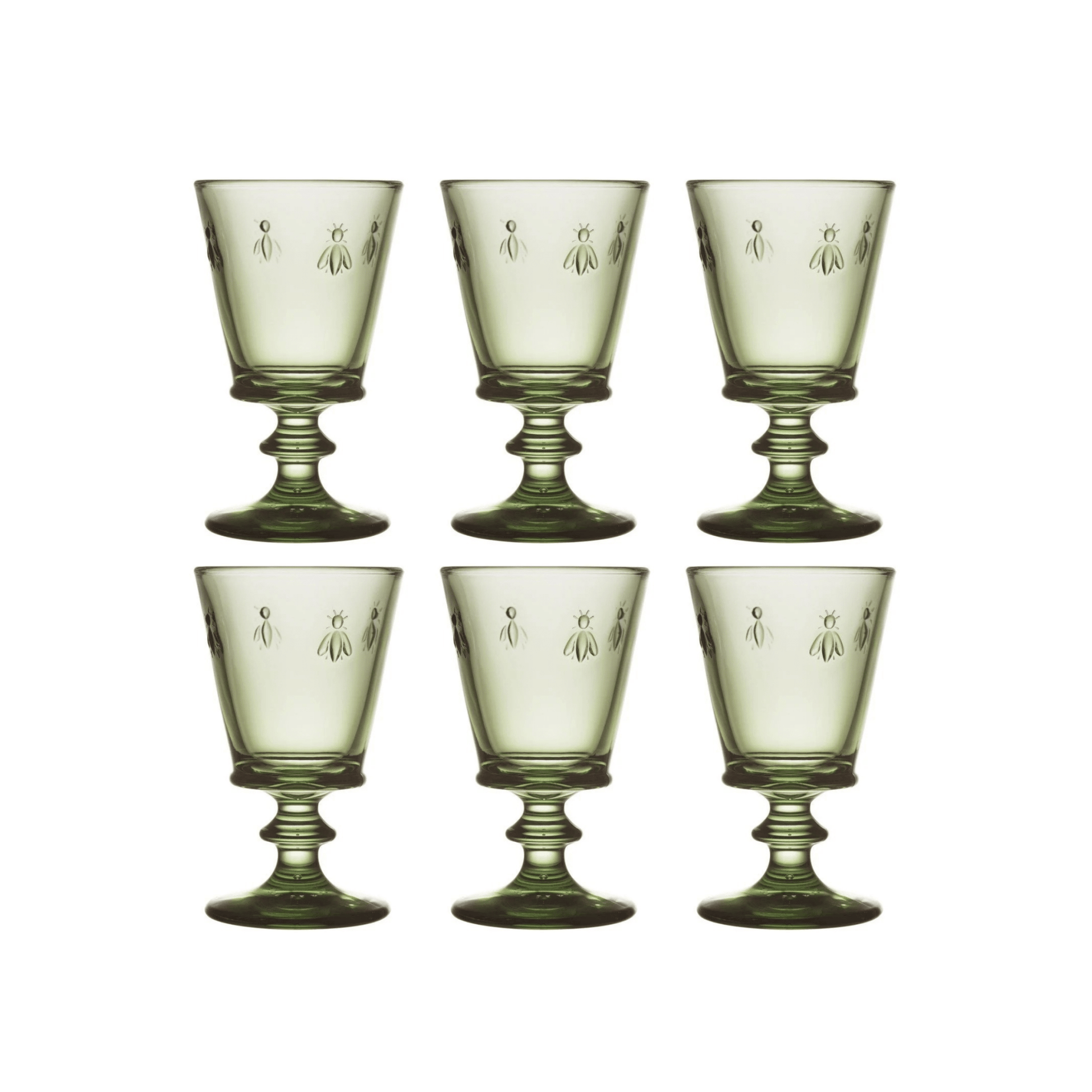 La Rochère Abeille Wijnglas Olijfgroen 24 cl - Doos 6 stuks - 123Glaswerk