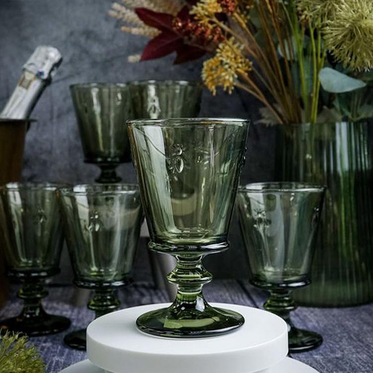 La Rochère Abeille Wijnglas Olijfgroen 24 cl - Doos 6 stuks - 123Glaswerk