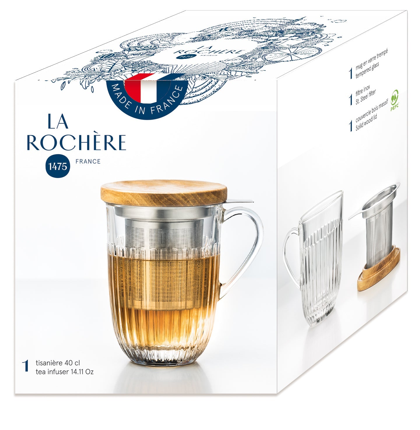 La Rochère Ouessant Thee Set 3 Delig - 123Glaswerk