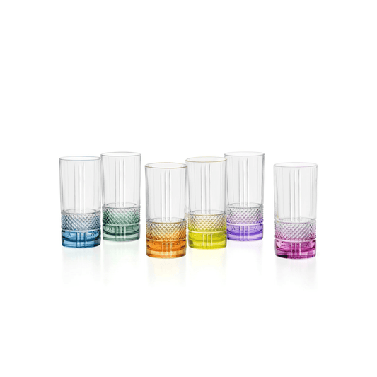 RCR Brillante Kleur Longdrinkglas 37 cl - Doos 6 stuks - 123Glaswerk