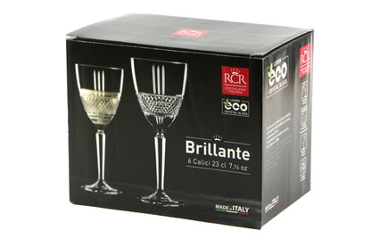 RCR Brillante Wijnglas Wit 23 cl - Doos 6 stuks - 123Glaswerk
