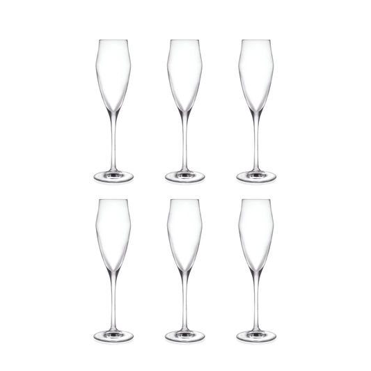 RCR Ego Champagneglas 18 cl - Doos 6 stuks - 123Glaswerk
