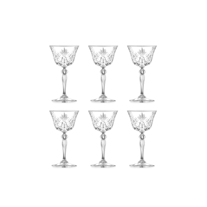RCR Melodia Coupe Coupette Glas 16 cl - Doos 6 stuks - 123Glaswerk